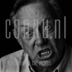 24-08-1999 Rijk de Gooyer at studio in Amsterdam on behalf of Schreeuwen project.

[keywords]Black and White Image, Headshot[/keywords]